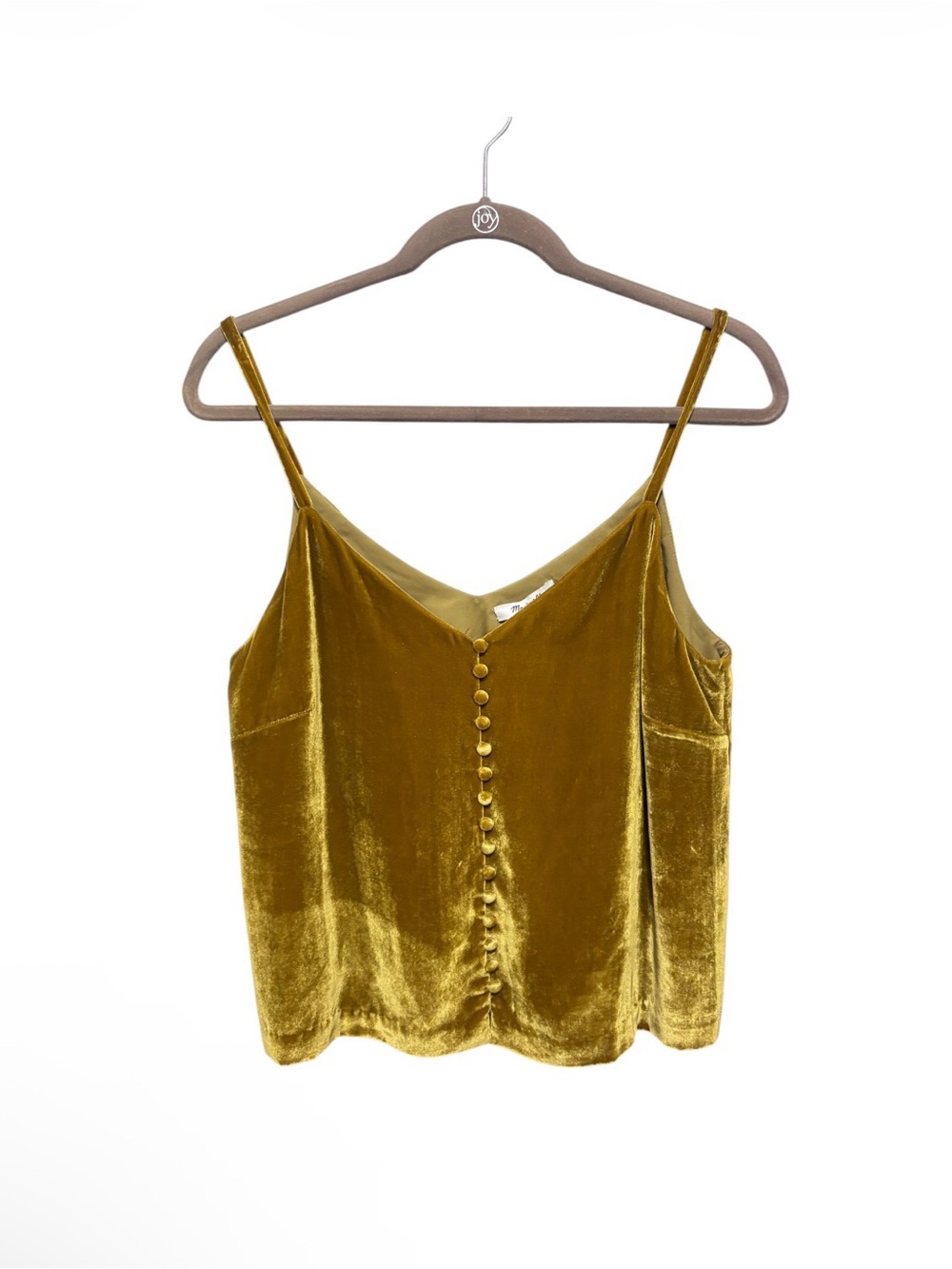 Madewell vintage-gold velvet camisole